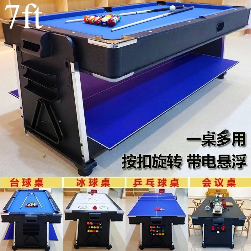 Professional 7ft Folding Pool Table, MDF Board & Waterproof Felt for Home/Bar, 24H Shipping + Free Accessories Kit