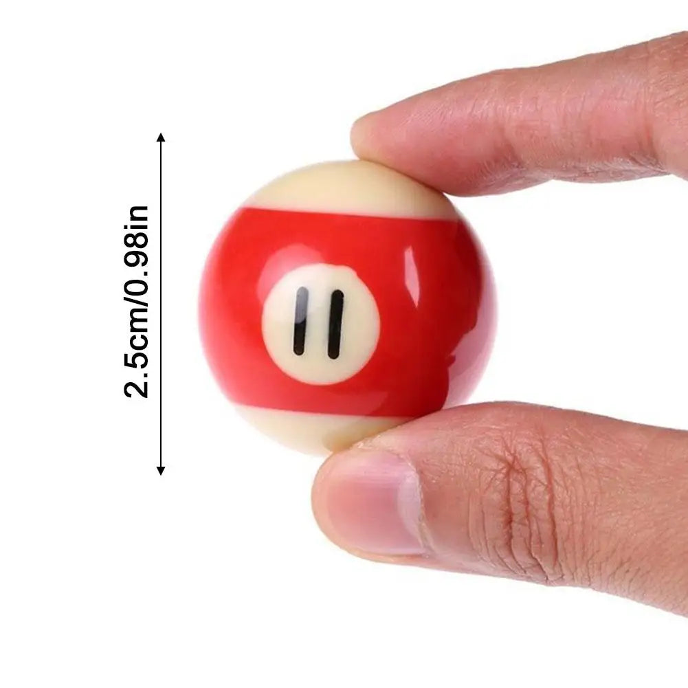 Children Mini Billiards Table Balls Set Resin Small Pool Cue Balls Full Set Snooker & Billiard Accessory