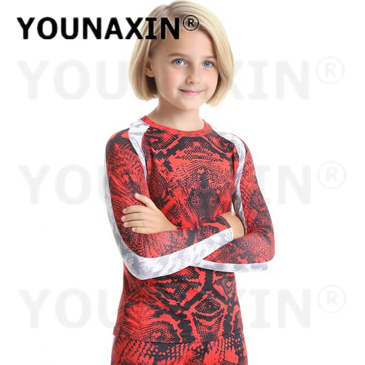 Unisex Child Boy Running Sports Long Sleeves T-shirts Girl Yoga Top Sportswear Fitness Training Clothing Gym Top Quick Drying