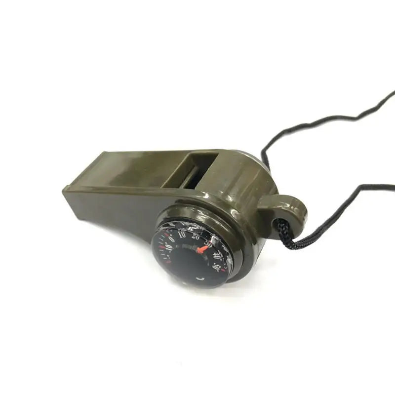 3 in 1 Emergency Survival Whistle Compass Thermometer Referee Cheerleading Whistle Sporting Goods Camping Hiking Outdoor Tools