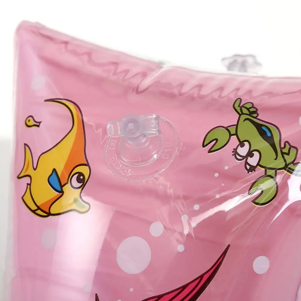 2x Reusable Comfortable To Wear Inflatable Arm Bands Thicken PVC Sporting Goods Swimming Arm Bands Float Bands Kids Adults