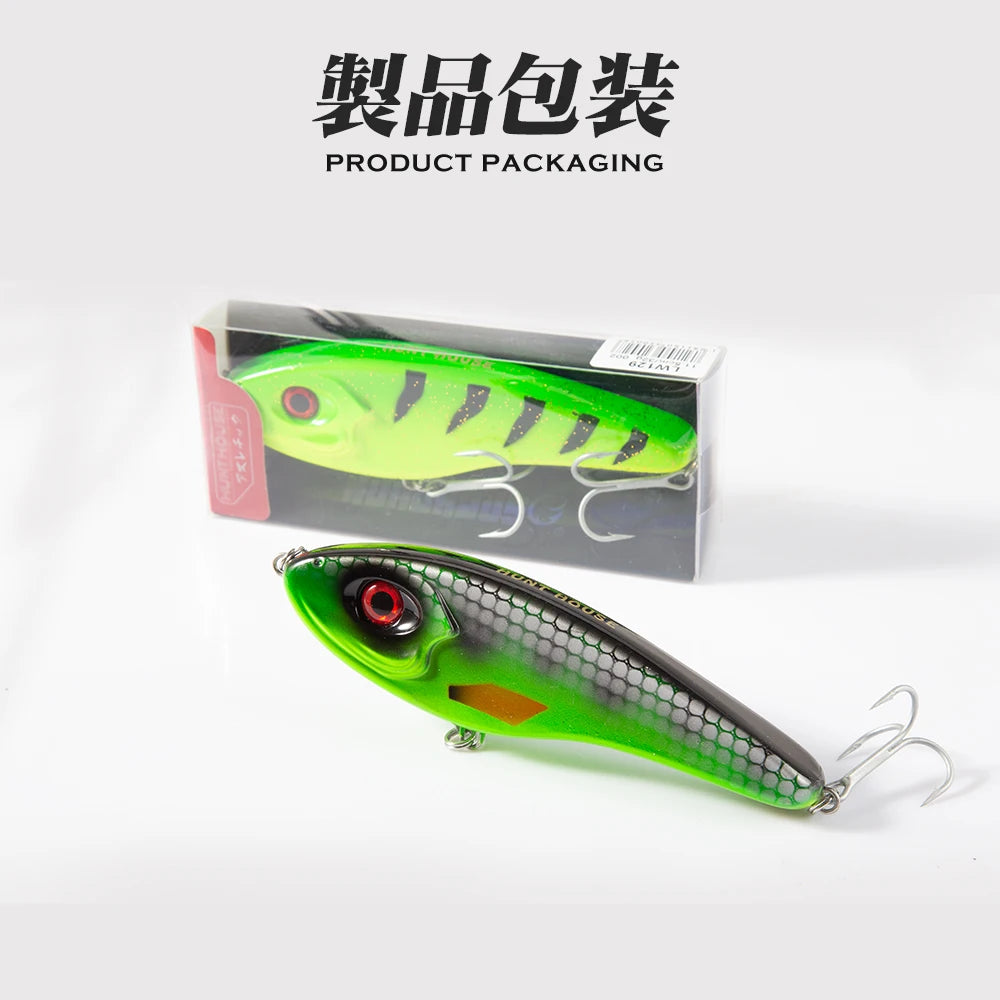 Hunthouse Jerkbait Fishing Lure Loud Sound Pencil Baits Pike Lure Slow Sinking Artificial 115mm145mm Wobblers Pesca Leurre Perch