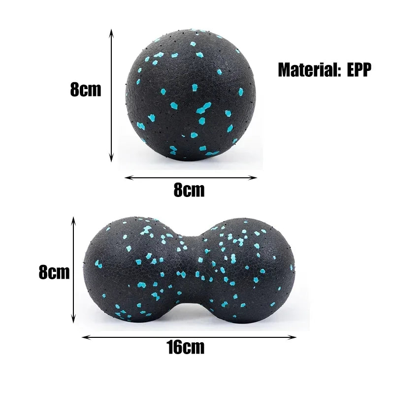 EPP 8cm Peanut Ball – High-Density Myofascial Release Massage Ball for Muscle Relaxation, Yoga, Fitness & Pain Relief