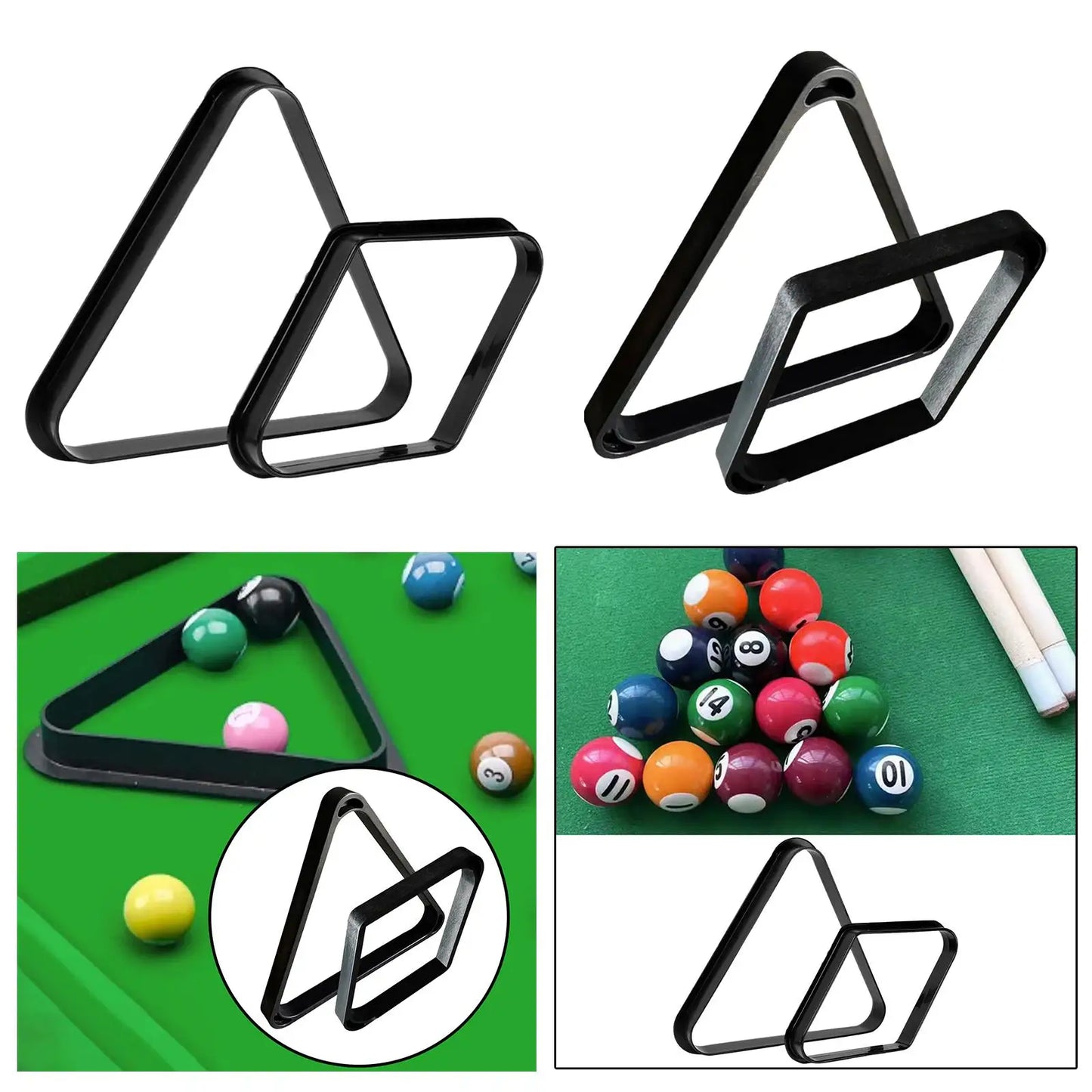 Billiard Ball Rack Set Triangle Rack Diamond Rack Eight Ball Nine Ball Pool Accessory Table Rack Billiard Ball Stand