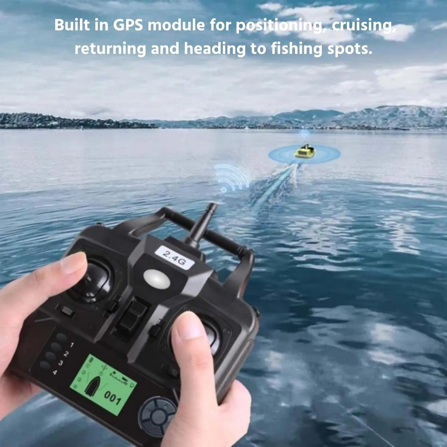 Remote Control Fishing Bait Boat Waterproof Sporting Goods with Night Lights – New