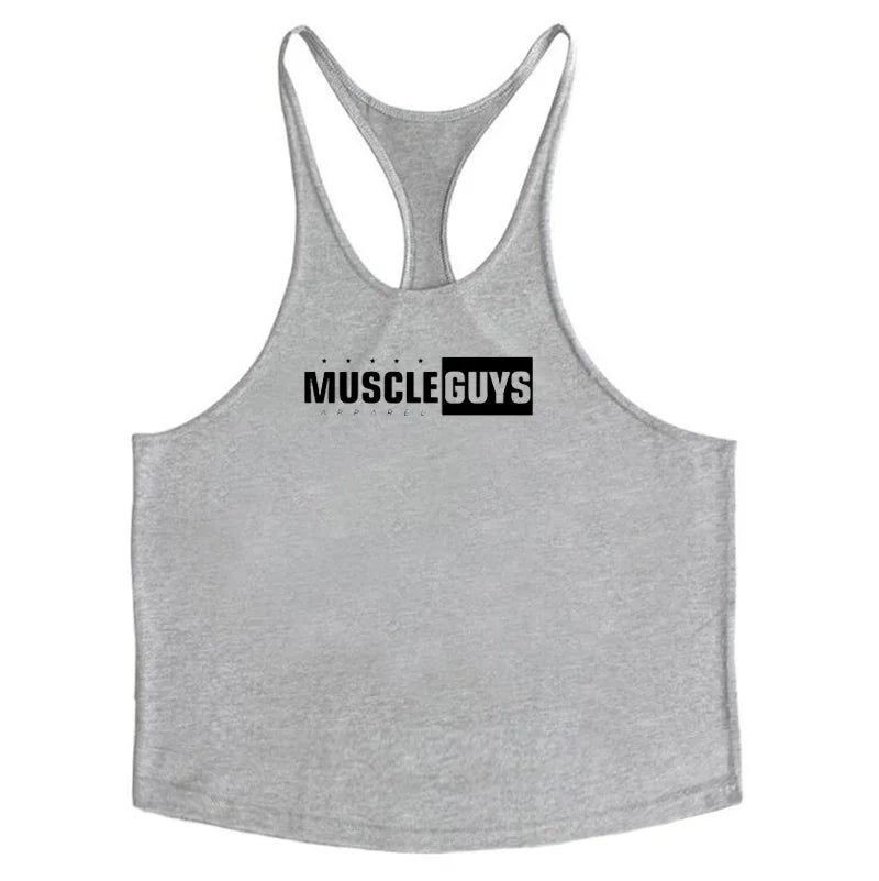 2022 Cotton Gyms Tank Tops Men Sleeveless Tanktops For Boys Bodybuilding Clothing Undershirt Fitness Stringer Vest