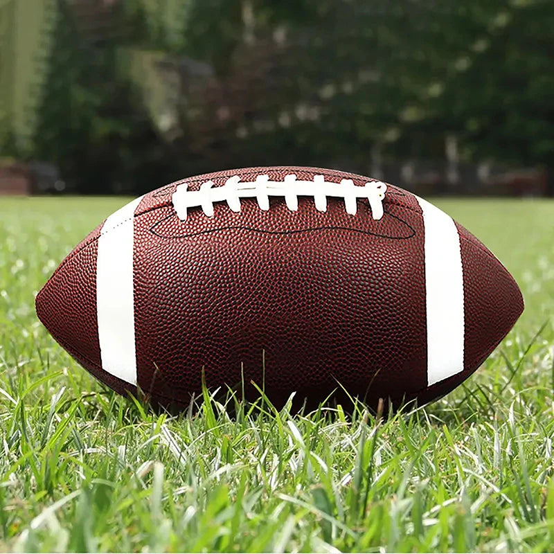 Standard 8.5inch American Football Soccer Rugby PVC Football Sports Football For Men Women Children Can Inflatable Sporting Good