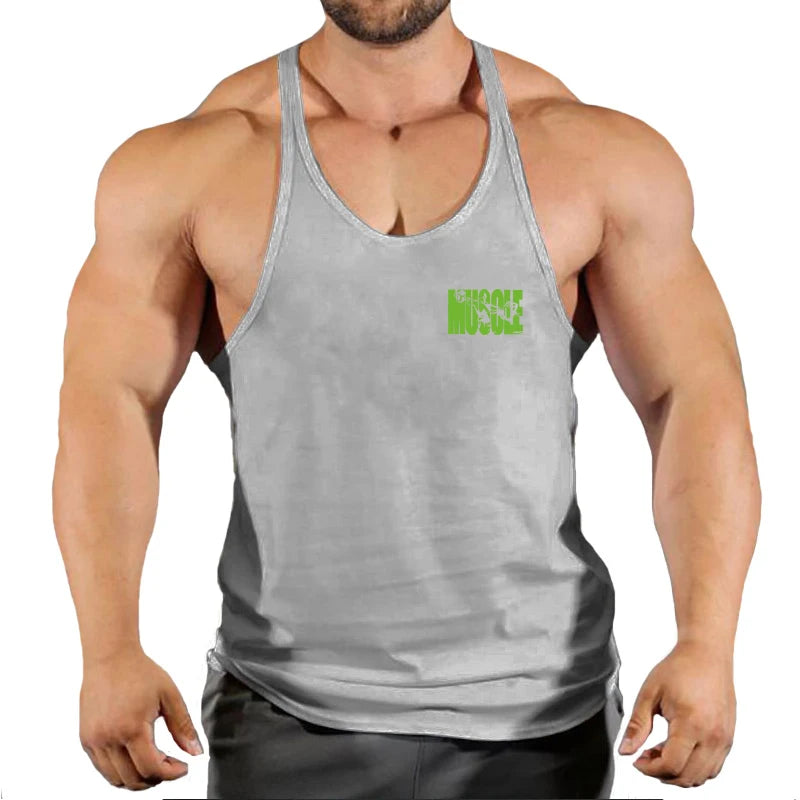 Muscle Guys Cotton Gym Tank Tops Men Sleeveless Tank Tops For Boys Bodybuilding Clothing Undershirt Fitness Stringer Vest