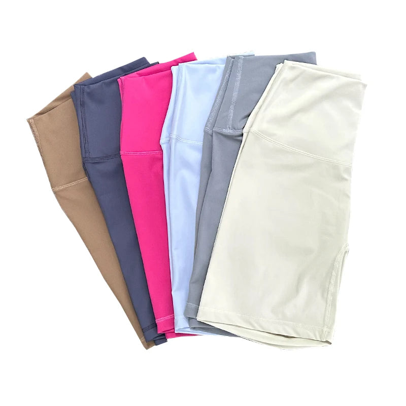 Clearance_Women Sports Biker Shorts Women Naked Feeling High Waist Yoga Shorts Push Up Fitness Leggings Tummy Control Yoga Slim