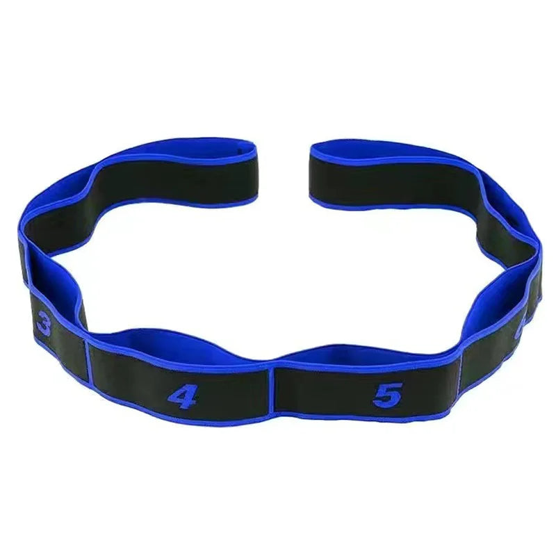 8 Section Style Dance Resistance Band Yoga Stretching Pilates Fitness Digital Elasticity Elastic Stretch Training Tension Belt