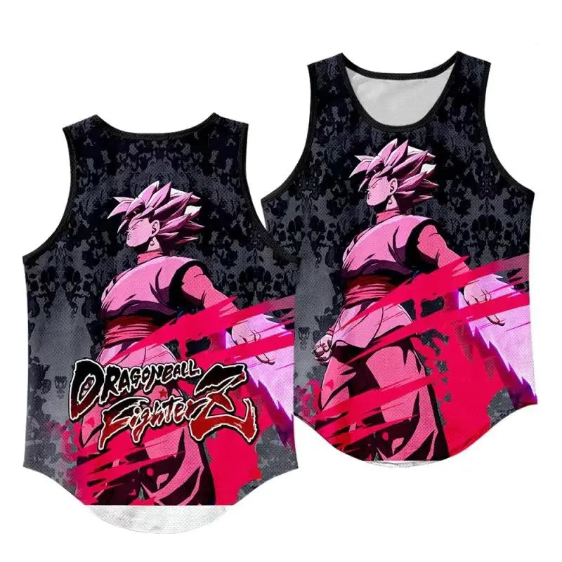 Cartoon Anime Dragon Ball Master Roshi Boy Summer Casual Comfortable Beach Sleeveless Sports Fitness Casual Vest T-Shirt Top