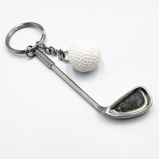 Golf Ball Key Chain Top Grade Metal Keychain Car Key Chain Key Ring Sporting Goods Sports Gift for Man Souvenir Ball Key Ring