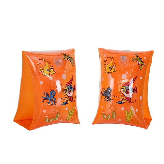 2x Reusable Comfortable To Wear Inflatable Arm Bands Thicken PVC Sporting Goods Swimming Arm Bands Float Bands Kids Adults