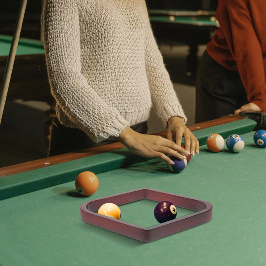 Wooden Triangle Rack 9 Ball Billiard Diamond Design Durable Pool Table Accessories Snooker Ball Holder Game Equipment