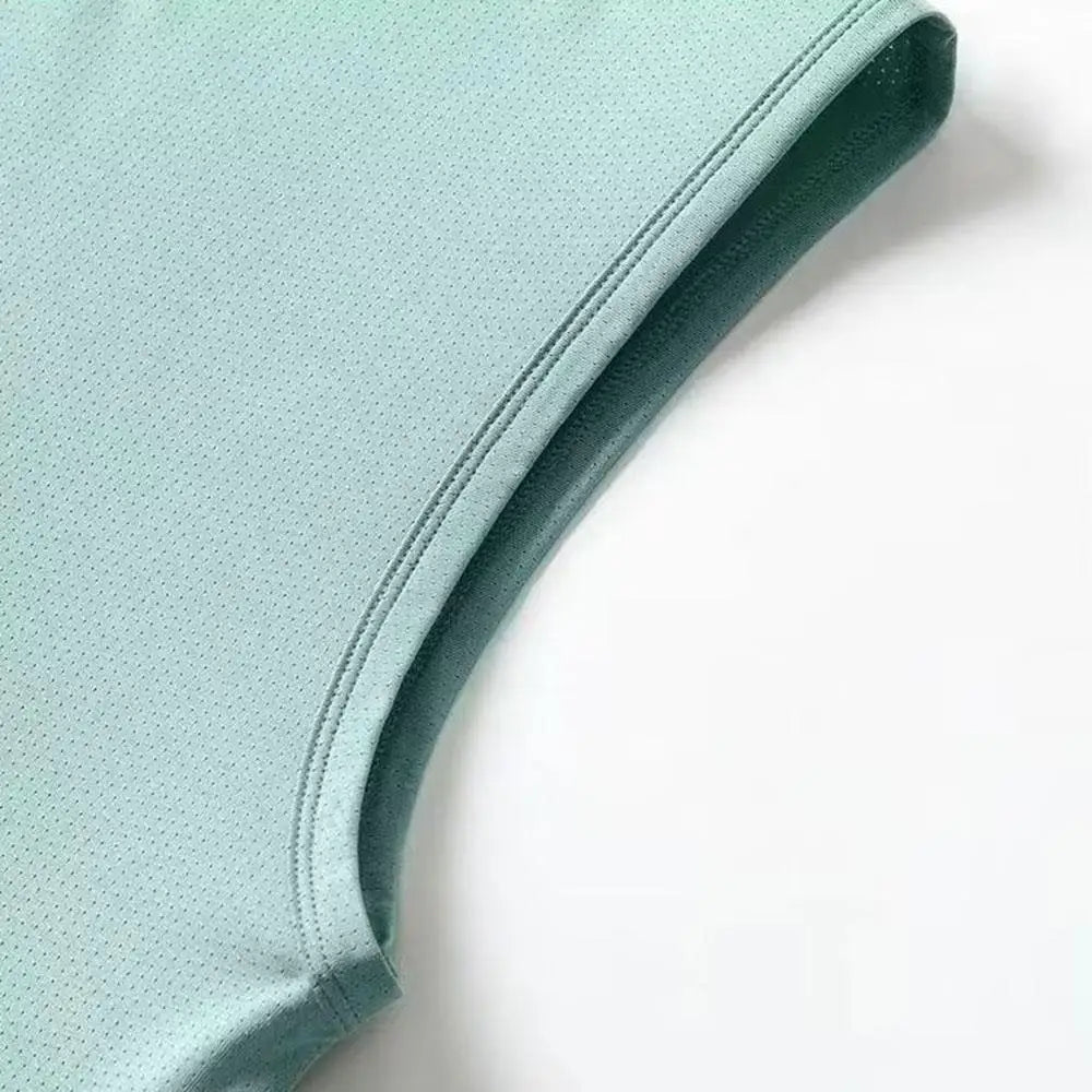 Men Breathable Loose Tee Summer Sleeveless T-Shirt Boys Sports Tank Top Unisex Casual Quick Drying Vest Cool Fitness Clothing
