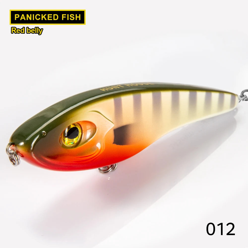 Hunthouse Jerkbait Fishing Lure Loud Sound Pencil Baits Pike Lure Slow Sinking Artificial 115mm145mm Wobblers Pesca Leurre Perch