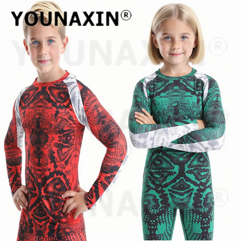 Unisex Child Boy Running Sports Long Sleeves T-shirts Girl Yoga Top Sportswear Fitness Training Clothing Gym Top Quick Drying