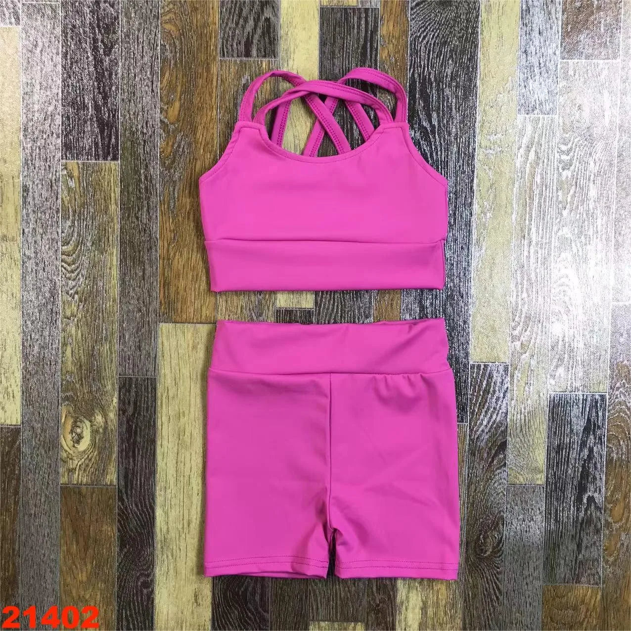 BABY Gym Yoga sets for Girls Yoga vest shorts clothes 1 to 8 years  children clothes cotton comfortable fitness special