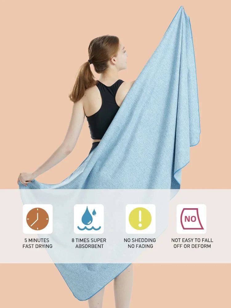 Microfiber Quick Dry Gym Towel Silver Ion Odor Free Fast Drying Workout Towel Absorbent Sweat Wicking for Men Women Fitness Yoga