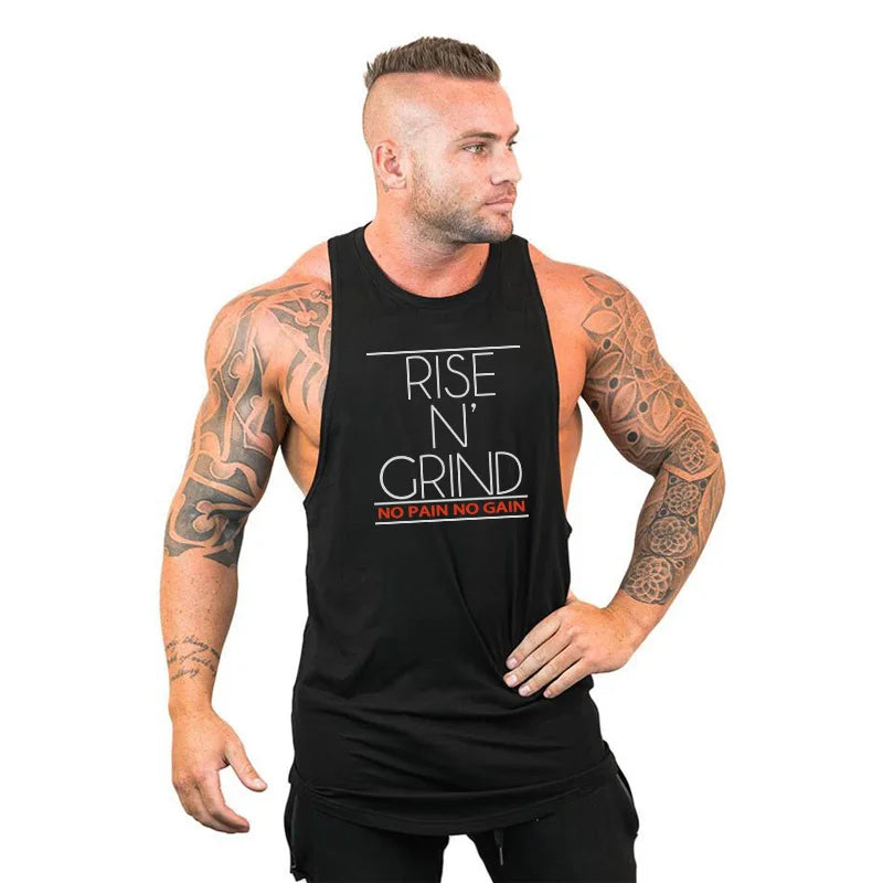New Cotton Gym Tank Tops Men Sleeveless Tank tops For Boys Bodybuilding Clothing Undershirt Fitness Stringer workout Vest