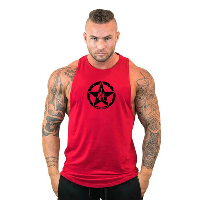 Gym Warriors Cotton Gym Tank Tops Men Sleeveless Tanktops For Boy Bodybuilding Clothing Undershirt Fitness Stringer workout Vest