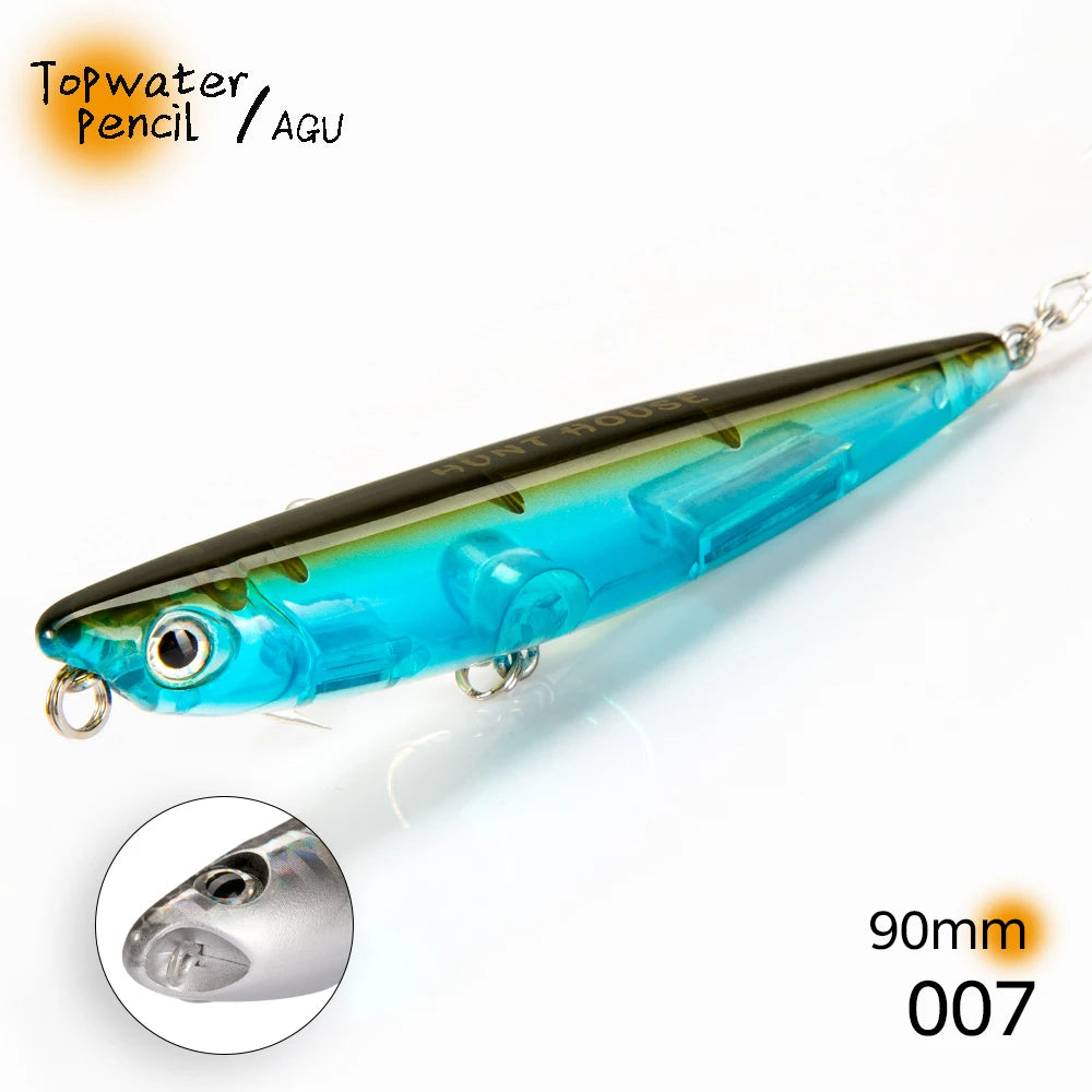 Hunthouse D02 Sparrow Pencil Surface Fishing Lure Topwater Stickbaits 90/120mm 11.5/26g Top Walkers pesca For Bass Tackle LW519