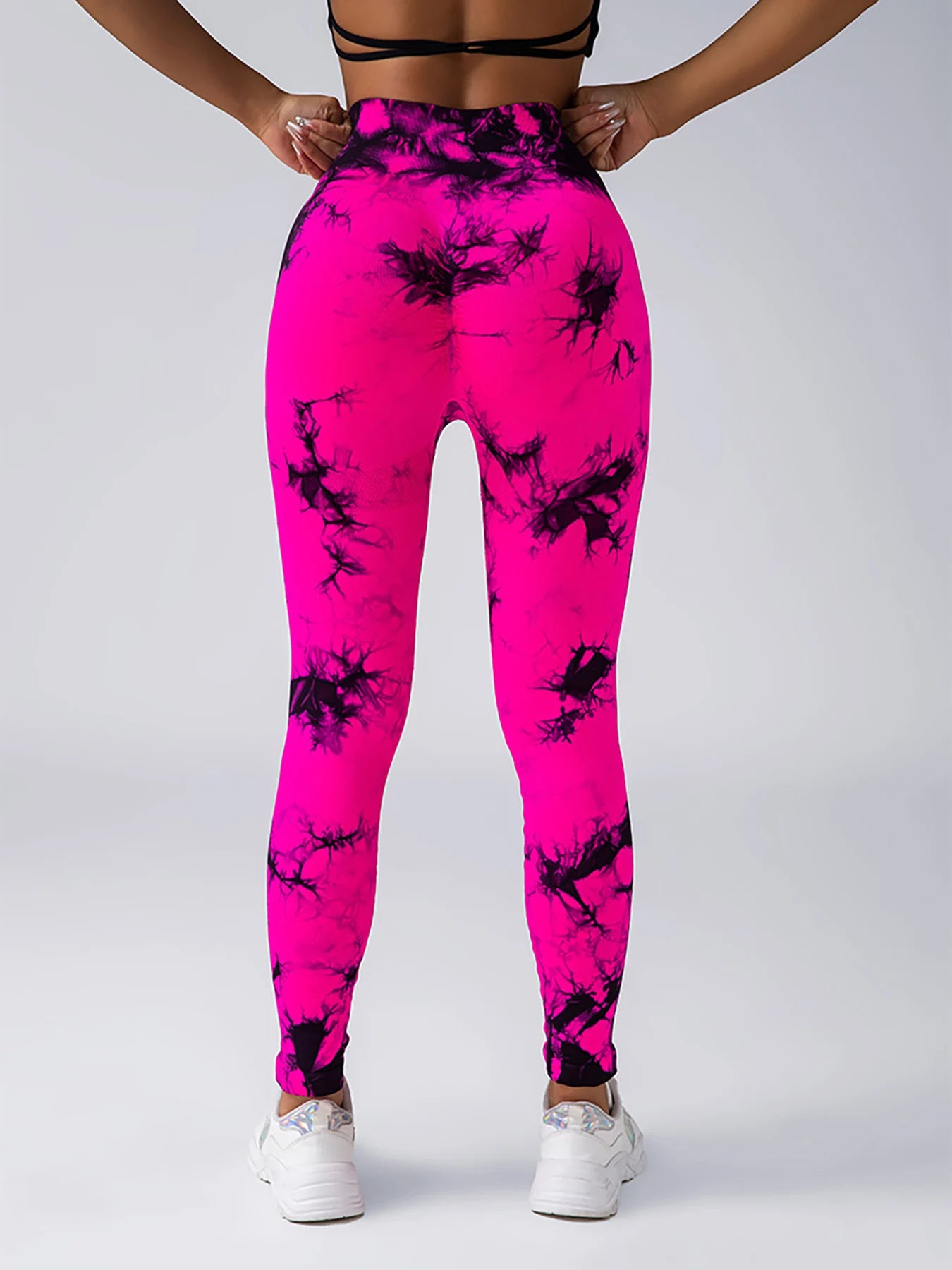 Women's tie dye leggings seamless high stretch sports push up pants tight sports high waist yoga pants outdoor sports
