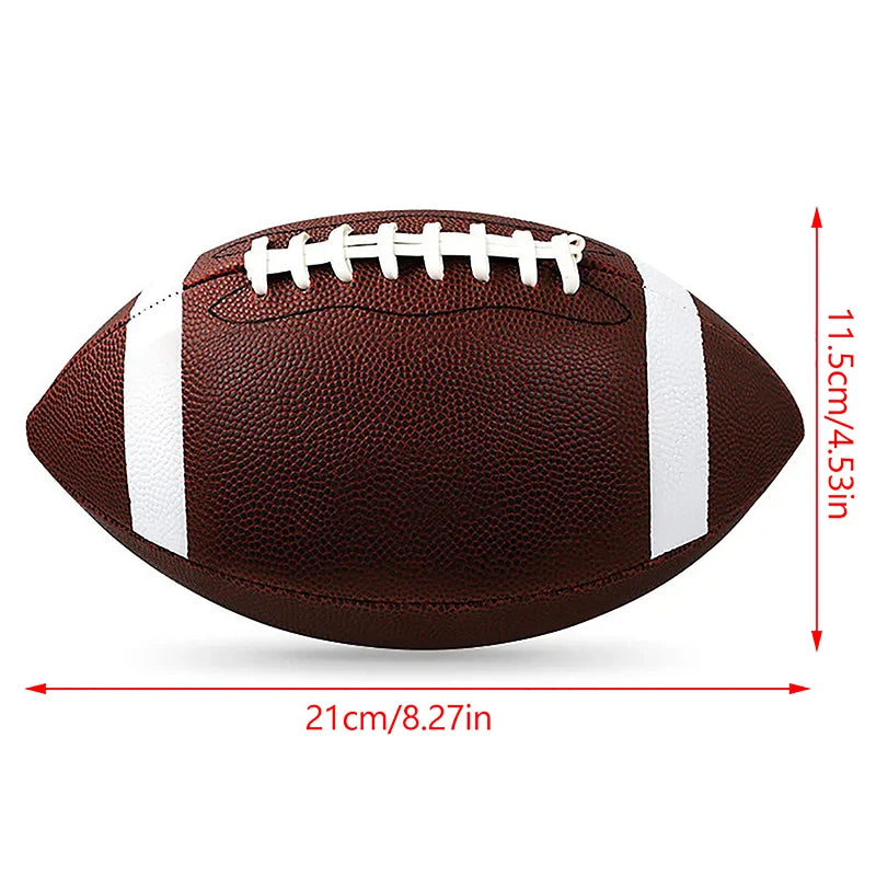 Standard 8.5inch American Football Soccer Rugby PVC Football Sports Football For Men Women Children Can Inflatable Sporting Good